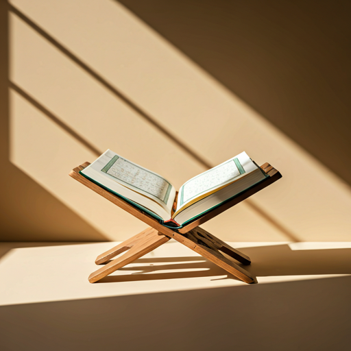 Serene Quran study for advanced articulation.