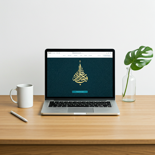 Digital Quran study with Arabic text on screen.